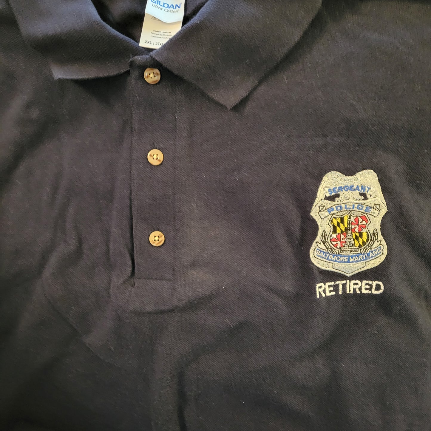 BPD Retired badge short sleeve polo shirt