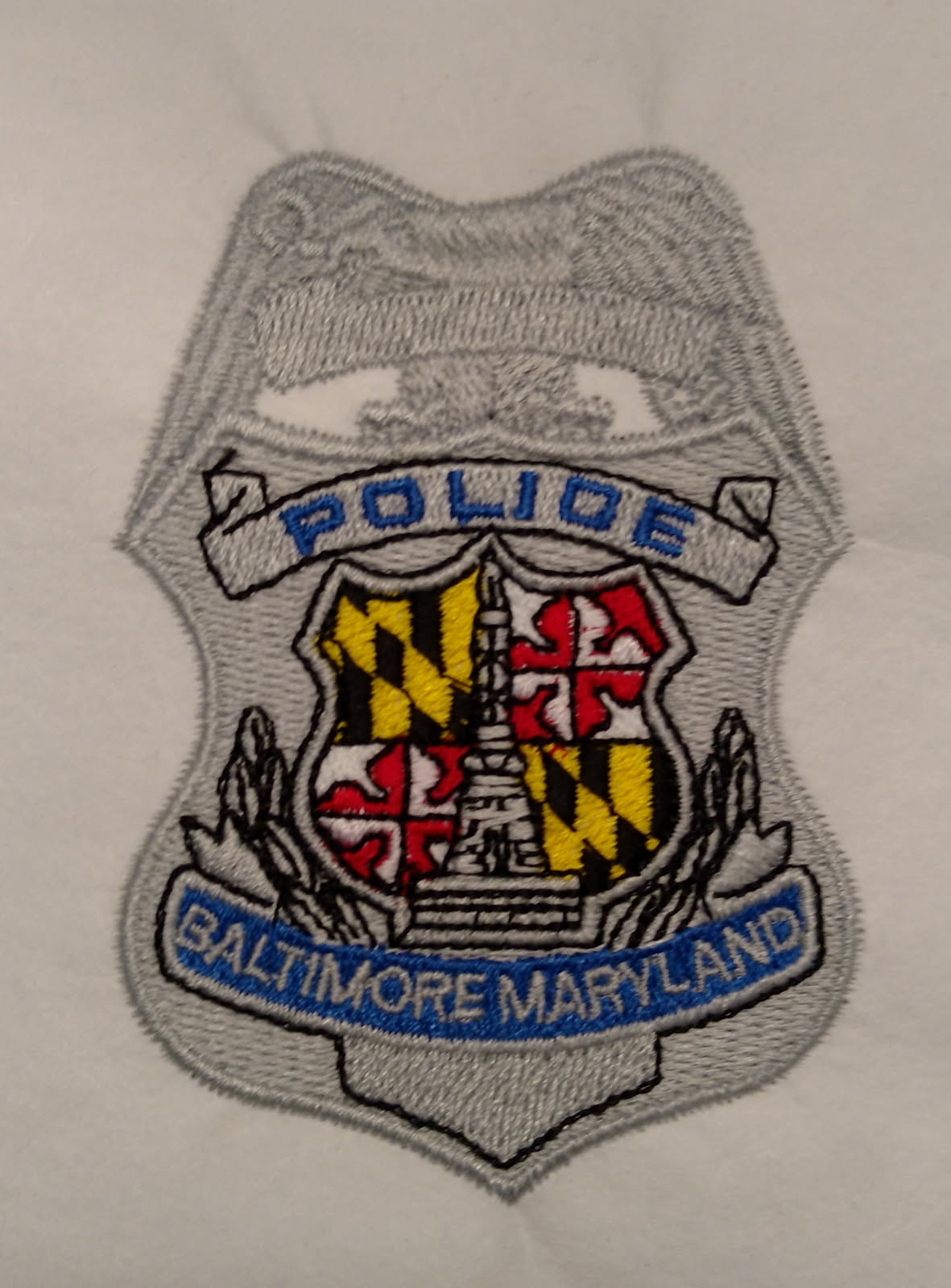 BPD badge short sleeve polo shirt